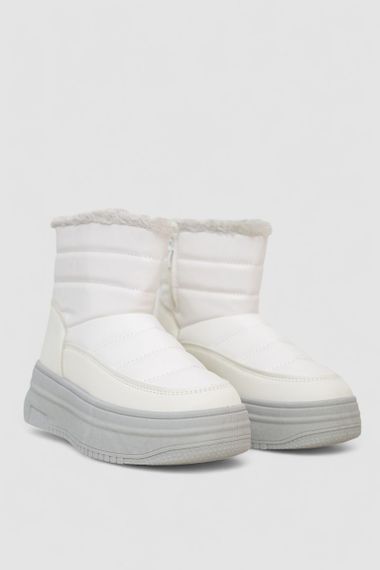 Дутики жіночі зимові на хутрі, колір біло-сірий, 248RAM018 | Зображення 2