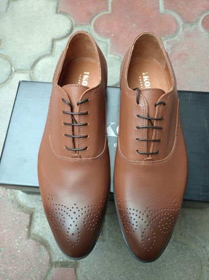 Стильні та зручні туфлі броги рудого кольору Ikos 41 розмір | Зображення 3