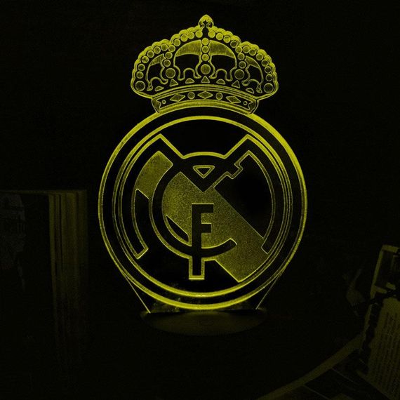 Акриловий світильник-нічник Real Madrid жовтий tty-n002154