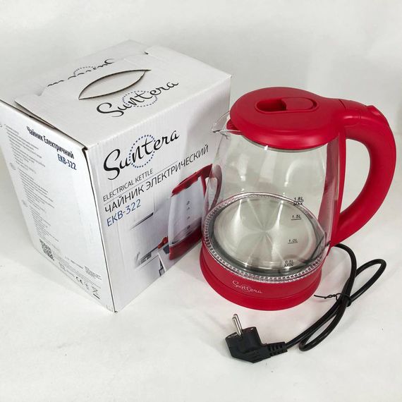 Електрочайник чайник з підсвічуванням Suntera EKB-322R 1500 Вт, Електрочайник чайний UR-48 | Зображення 2