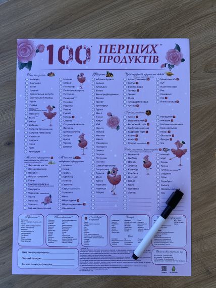 Планер для прикорму 100 перших продуктів Рожевий Фламінго