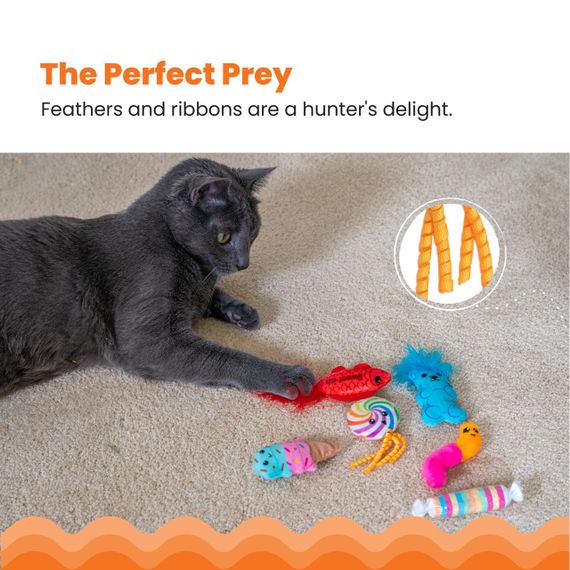 Набор игрушек для котов Outward Hound Kitty Sweet Treats Cat Toys, 6 шт | Зображення 2