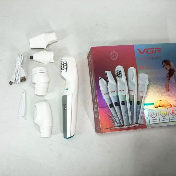 Епілятор VGR 5 в 1 V-752, 5 насадок. Колір: зелений | Зображення 7