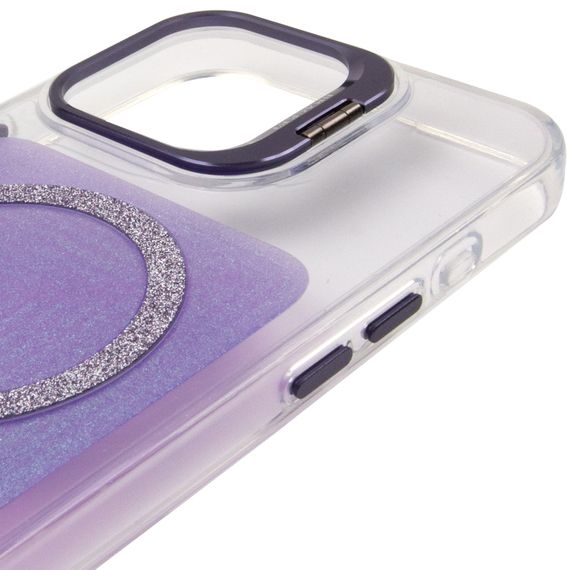 Чохол TPU+PC Jewel Sparkle with Magnetic Fit для Apple iPhone 15 Pro (6.1") Lavender Glitter | Зображення 3