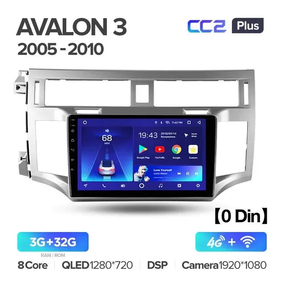 Штатна магнітола Teyes CC2 PLUS 3+32 Gb Toyota Avalon 3(0 Din)2005-2010 9"