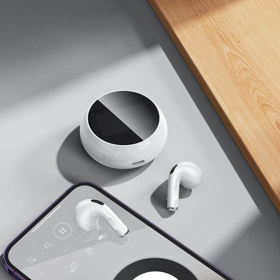 Беспроводные наушники BOROFONE BW87 Mist true wireless BT headset with touch screen White | Зображення 7