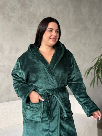 Женский махровый халат батал (3203) 4XL | Зображення 4