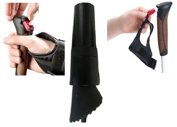 Палиці для скандинавської ходьби Adventuridge карбонові ультралегкі 110 см 🥾🌲 | Зображення 4