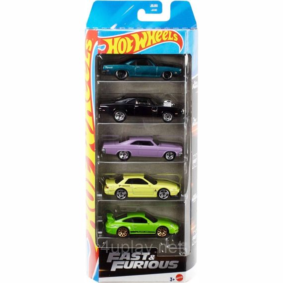 Набір із 5-ти машинок Hot Wheels Fast and Furious Хот Вілс Форсаж | Зображення 1