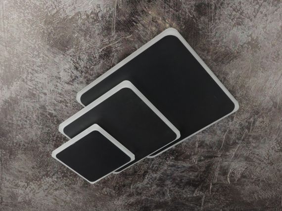 Сучасний креативний світильник стельовий LED для кухні ванної офісу 25467 Чорний 7х25х40 см. | Зображення 2