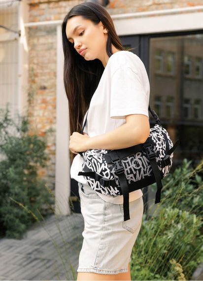 Большая женская поясная сумка бананка Sambag DynamicDart принт "Graphity" 38×21×7 см (80411715) | Зображення 1