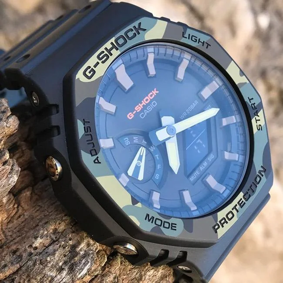 Годинники чоловічі протиударні оригінальні японські Casio G-Shock GA-2100SU-1AER з полімерним ремінцем | Зображення 6