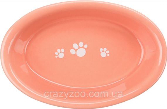 Миска для котів Trixie Ceramic Bowl керамічна рибка абрикосова 10x15 см 200 мл TX-24495 | Зображення 1