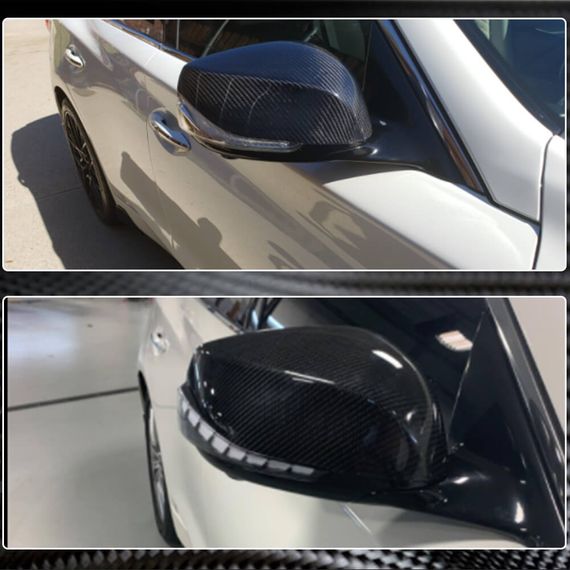 Накладки на Зеркала V2 (Карбон) для Infiniti Q50/Q60 2013-2024 гг | Зображення 5