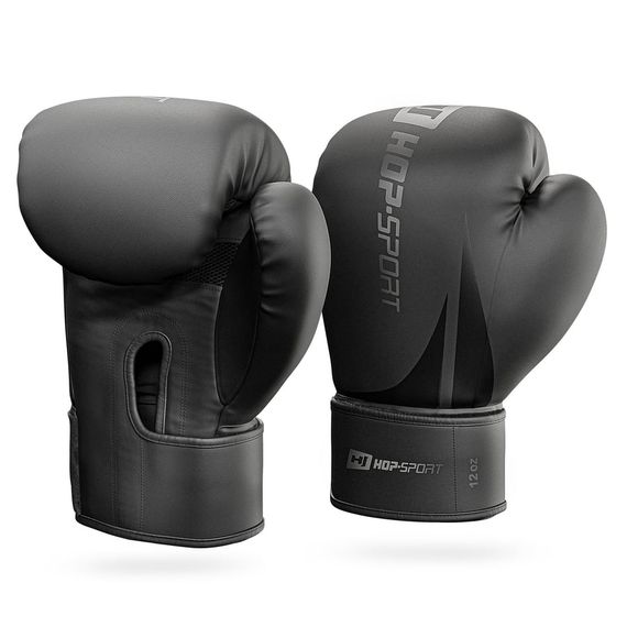 Боксерські рукавиці Hop-Sport HS-BG12 12oz чорні | Зображення 9