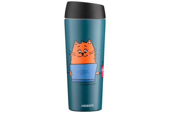 Термокружка Ardesto Coffee time Red Cat 450 мл Синий AR2645CG