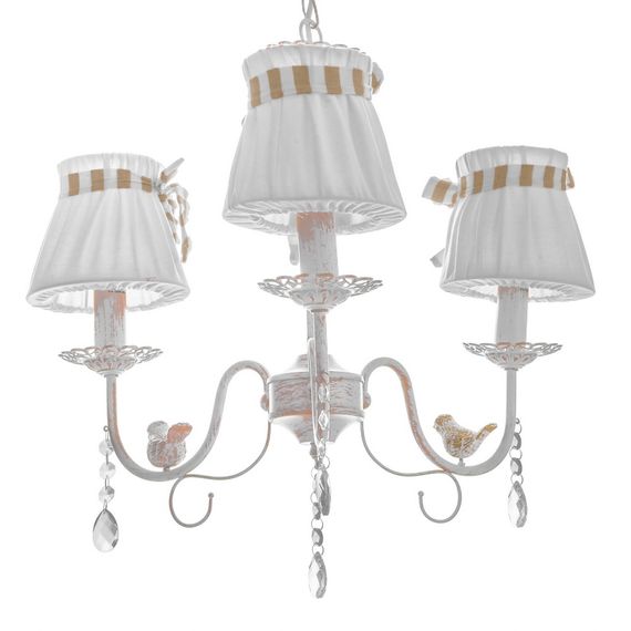 Люстра подвесная прованс с абажуром E14 40W WH (BKL-660S/3) | Зображення 2