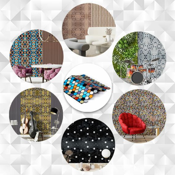 Самоклеюча алюмінієва плитка 300х300х3мм Кольорова SW-00001932 | Зображення 5