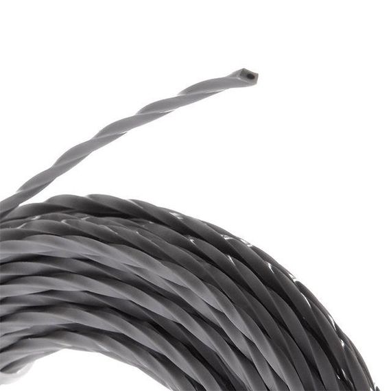 Волосінь для тримера "квадрат" кручена армована, 1,6 мм*15 м INTERTOOL DT-2326