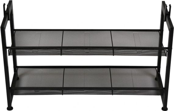 Полка для обуви 2 уровня 74×30.5×43 см черная Eco Fabric EF-7529-2 | Зображення 8