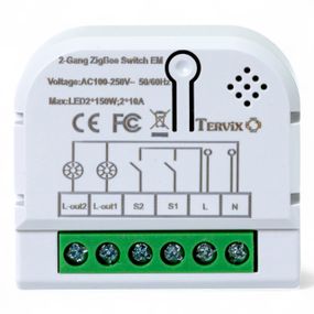 433121 Умный выключатель Tervix Pro Line ZigBee Switch (2 клавиши)
