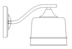Бра в спальню LK-730W/1 E27 BK+FG