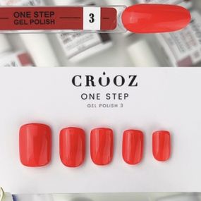 Однофазный гель лак Crooz One Step Gel Polish №03 (сочный красно-коралловый) 8мл