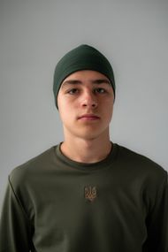 Утеплена шапка  (олива)