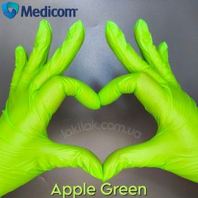 Перчатки нитриловые Medicom Green размер M 3,5гр (зеленые) 100 шт