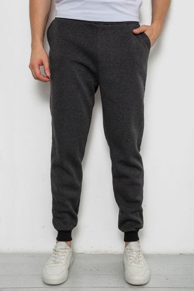 Спортивные штаны мужские на флисе, цвет темно-серый, 238R56910-5