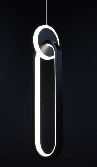 Люстра світлодіодна підвісна LED світильник для квартири на стелю лед 26996 Чорний 40-150х10х10 см. | Зображення 5