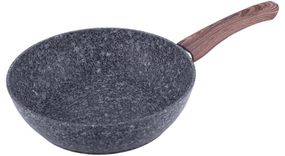 Сковорода-сотейник Kamille Grey Marble Ø26см індукційна з антипригарним покриттям