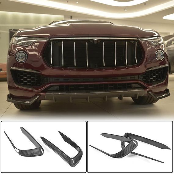 Карбоновые накладки на передний бампер (для Base/S) для Maserati Levante 2016- гг