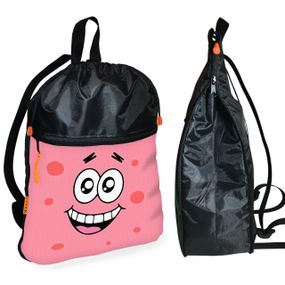 Рюкзак-мешок для обуви,спортивной формы Губка Боб детская сумка для сменки с расширителем (01233)