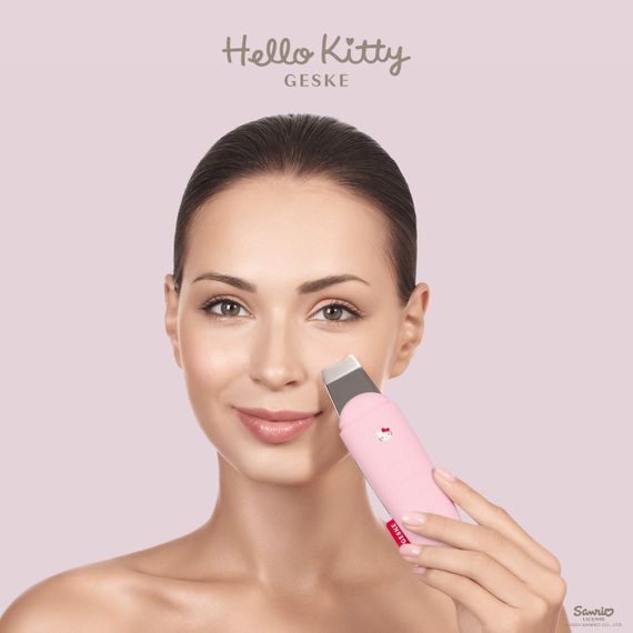 Мікрострумовий скрабер для шкіри та усунення чорних точок GESKE MicroCurrent Skin Scrubber&Blackhead Remover 9в1 Hello Kitty pink | Зображення 3