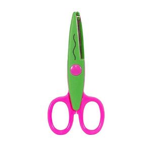 Ножиці дитячі 80685(Green-Pink) з фігурним лезом