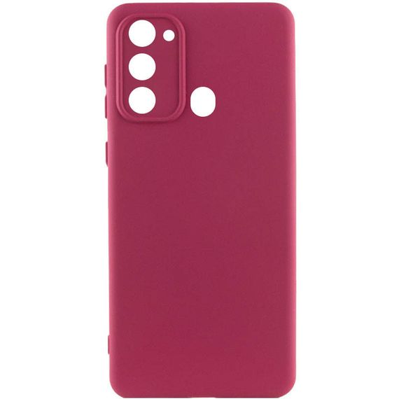Чехол Silicone Cover Lakshmi Full Camera (A) для Tecno Spark Go 2022 (KG5m) Full camera, Бордовий/Marsala