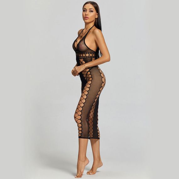 Пеньюар-Сітка Babydoll 48 Чорний w455 | Зображення 3