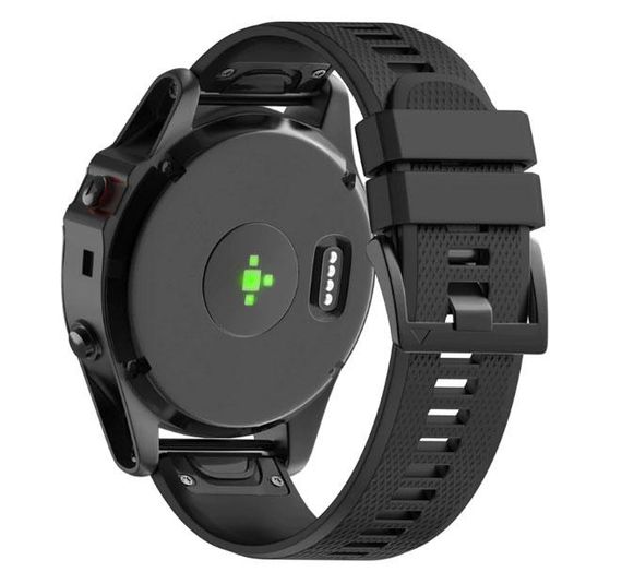 Силіконовий ремінець Primo для годинника Garmin Fenix 3 / 3HR / Fenix 5X / 6X - Black | Зображення 1