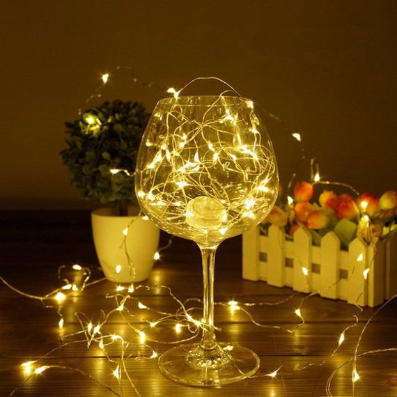 Роса на батарейках 100 LED 10м белый теплый | Зображення 5