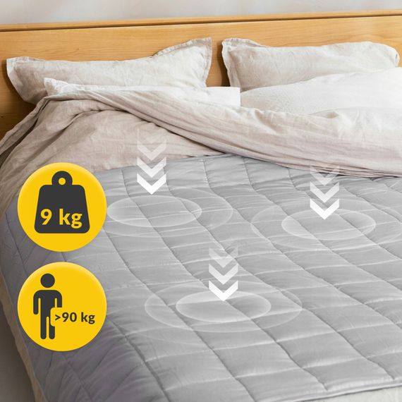 Ковдра важка (обтяжена) 4FIZJO 9 кг 150 x 200 см Grey (P-5907739319807) | Зображення 1