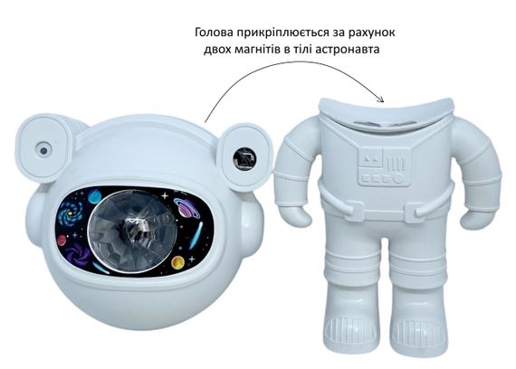 Космонавт лазерний проєктор зоряного неба колонка блютуз нічник великий космос пульт д/к астронавт USB ЮСБ | Зображення 2