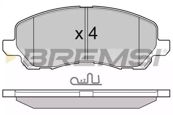 Колодки передні гальмівні Lancer VIII/Outlander II/Peugeot 4008 08-, Bremsi (BP3080) | Зображення 2
