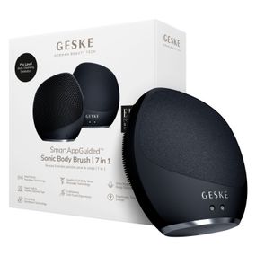 Ультразвуковая щетка для тела и интенсивный пилинг GESKE Sonic Body Brush&Intensive Exfoliator 7в1 starlight, Черный