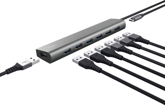 USB-хаб Trust DALYX 7-IN-1 USB-A 3.2 ALUMINIUM (24967_TRUST) | Зображення 4