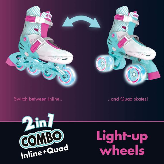 Роликовые коньки Neon Combo Skates Бирюзовый (Размер 30-33) (NT09T4) | Зображення 6