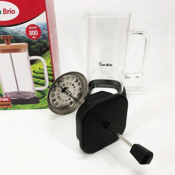 Френч-прес Con Brio CB-6680В 800 мл, Заварювальний чайник для листового чаю, Френч-прес красивий | Зображення 8