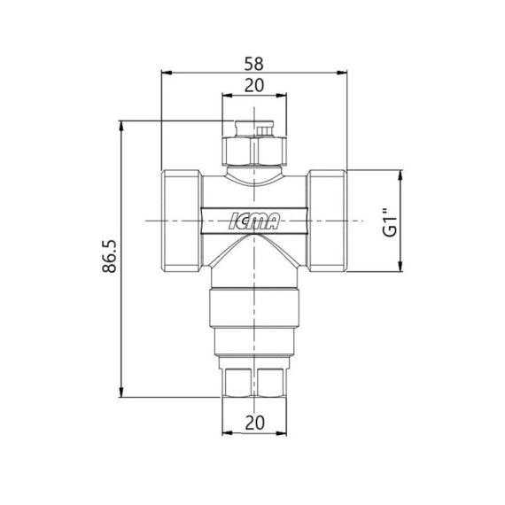 Клапан антифриз Icma No609 1" для теплових насосів 90609AF06 | Зображення 1