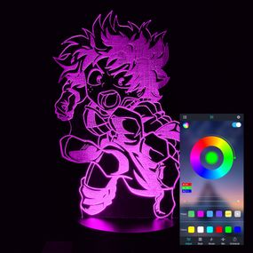 Акриловый светильник-ночник управление с телефона Изуку Мидория 2 tty-n000771