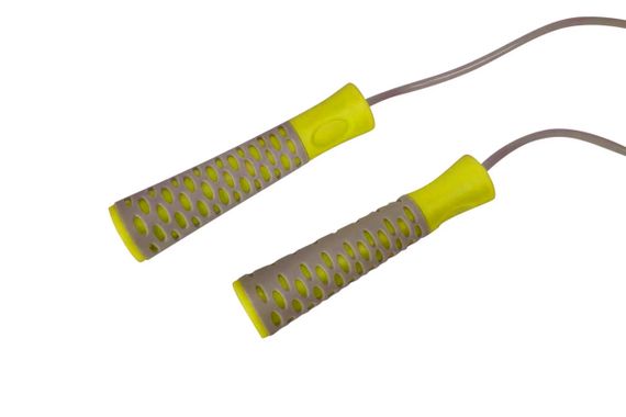 Скакалка Паверплей 4206 Jump Rope PRO+ Сіро-жовта (2,75m.) | Зображення 3